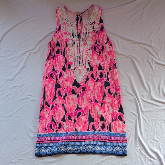 Lilly Pulitzer Dresses & Skirts - Lilly Pulitzer Vibrant Pink and Blue Mini Dress